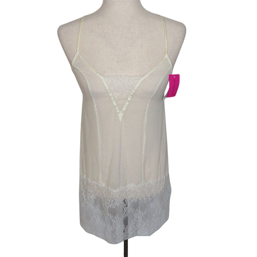Passionata Ivory Mesh And Lace Chemise Size Small